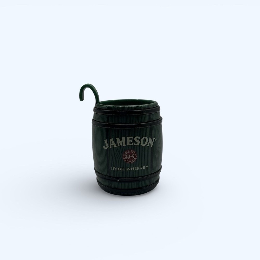 Jameson Irish Whisky Mini Shot Glasses Plastic Barrels with Hook 25ml
